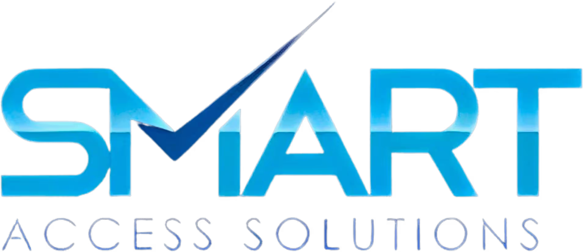 Text logo reading "SMART Access Solutions" with a check mark integrated into the letter "M".